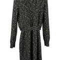 Ann Taylor Women’s Black/Gold Metallic Long Sleeve Sweater Dress - XL Petite