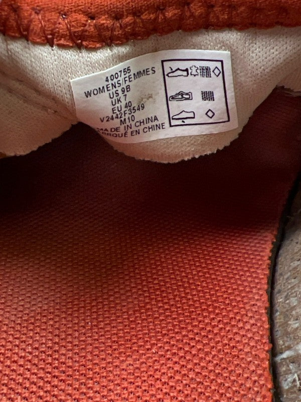 Lands End Women's Tan/Orange Trekker Hiking Water Trail Shoes - 9 image 7