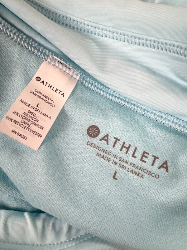 Athleta Women's Light Blue Side Tie Bikini Swim Bottoms - L image 3