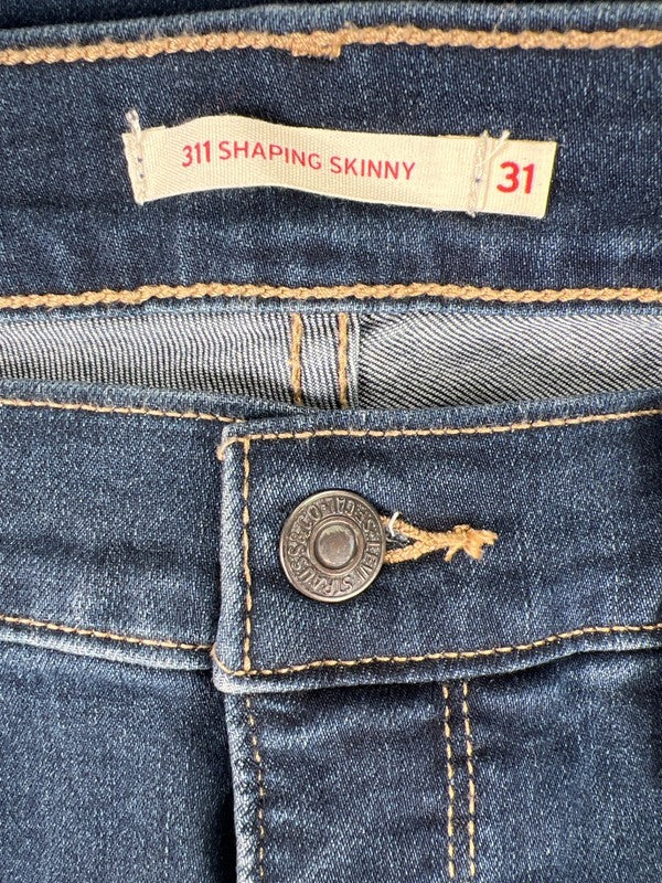 Levi's Women's Dark Wash 311 Shaping Skinny Cotton Blend Jeans - 31 image 3