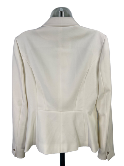 White House Black Market Women's White Double Breasted Blazer Jacket - 10 image 2