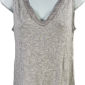 White House Black Market Women’s Gray Heather Beaded Trim Tank Top - XS