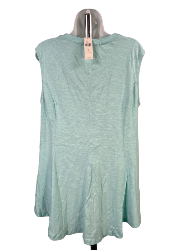 Anthropologie Eri+Ali Women's Blue Cotton Tunic Sleeveless Shirt - XL image 2