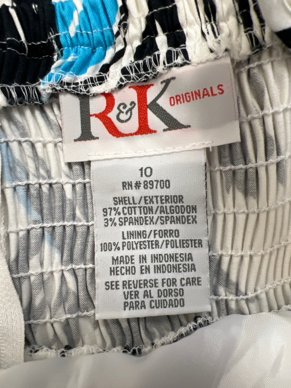 R and K Women's White/Blue Floral Adjustable Strap Sundress - 10 image 3