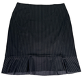 White House Black Market Women's Black Pinstripe Mermaid Skirt - 20W Plus