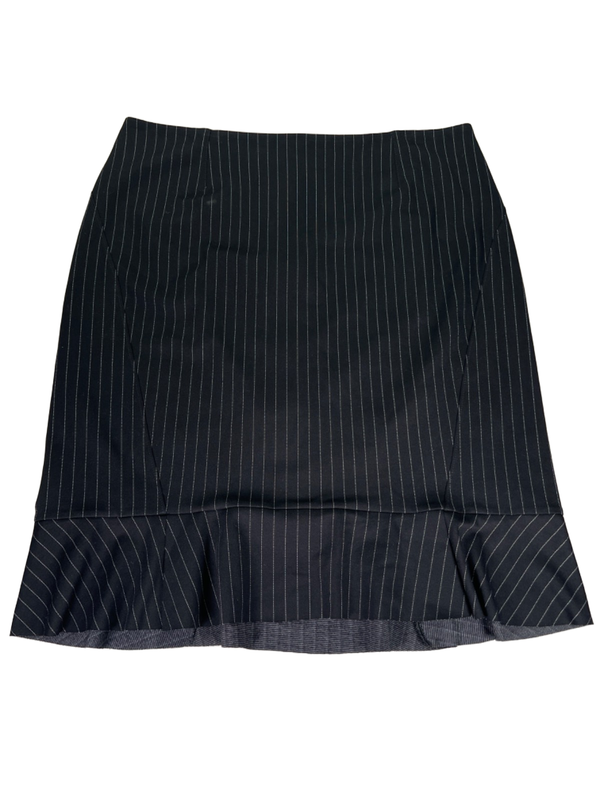 White House Black Market Women's Black Pinstripe Mermaid Skirt - 20W Plus