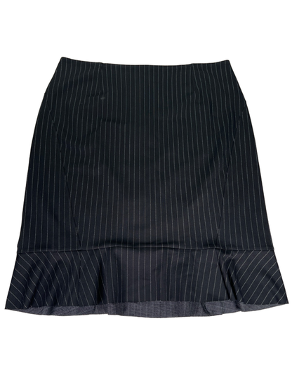White House Black Market Women's Black Pinstripe Mermaid Skirt - 20W Plus