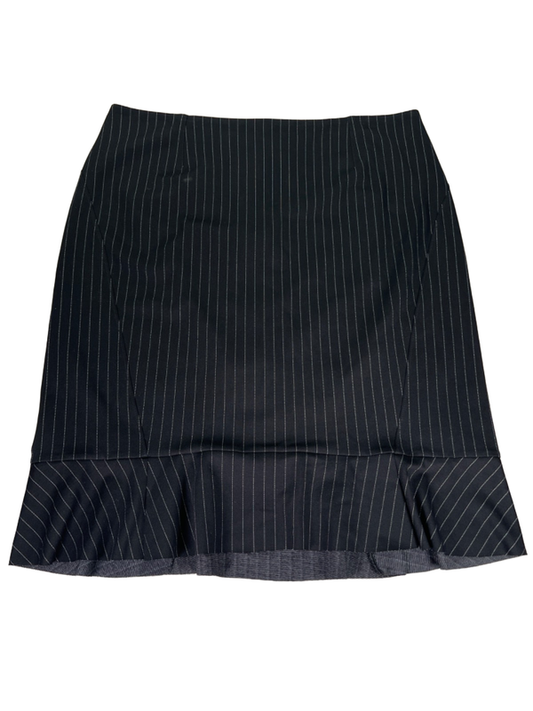 White House Black Market Women's Black Pinstripe Mermaid Skirt - 20W Plus