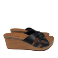 Baretraps Women's Black Yadora Strappy Wedge Sandals - 8.5