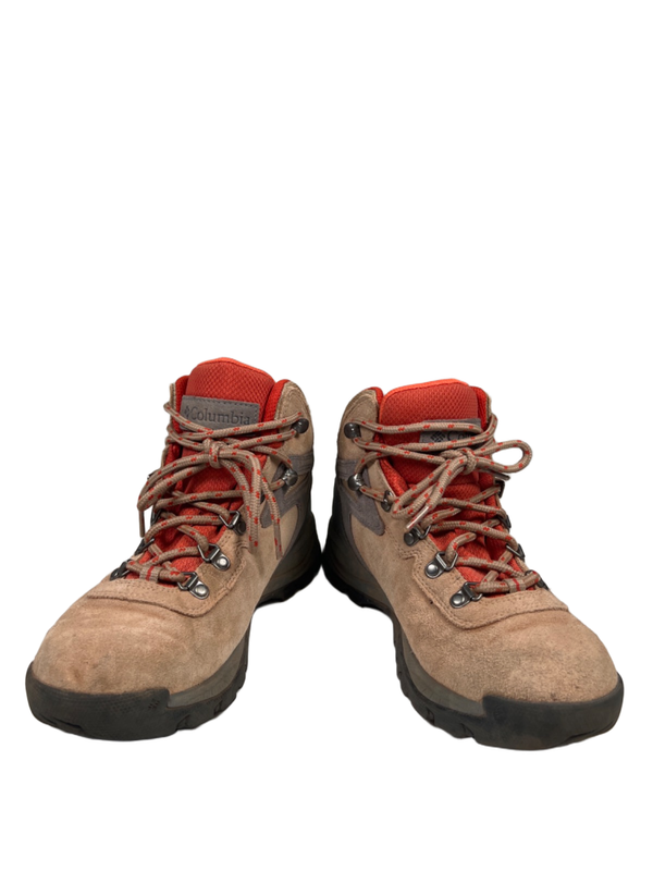 Columbia Women's Tan/Orange Newton Ridge Plus Waterproof Hiking Boots - 8.5 image 6