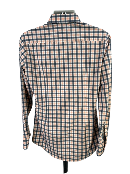 Mizzen + Main Men's Pink/Blue Checkered Trim Fit Button Up Shirt - M image 2