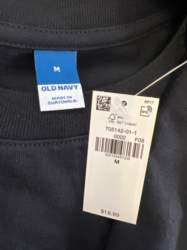 Old Navy Women's Black Crewneck Mini T-Shirt Dress - M image 3