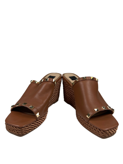 White House Black Market Women's Brown Studded Espadrille Wedge Sandals - 7.5 image 6