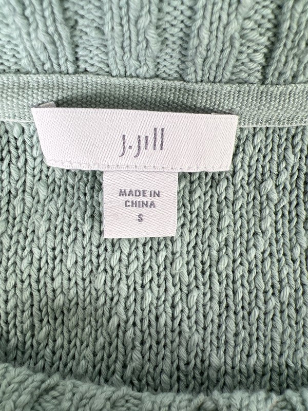 J. Jill Women’s Mint Green 3/4 Sleeve Textured Knit Sweater - S image 3