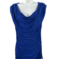 Express Women's Blue Ruched Drape Front Sleeveless Blouse - S