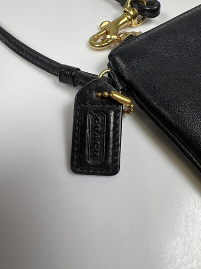 Coach Women's Black Leather Small Wristlet Wallet image 7