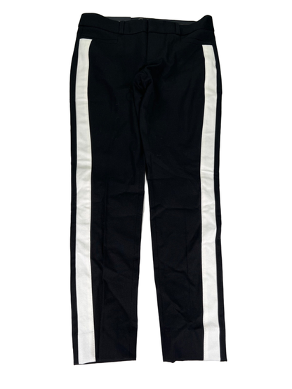 Banana Republic Women's Black/White Striped Sloan Ankle Dress Pants - 0 Petite