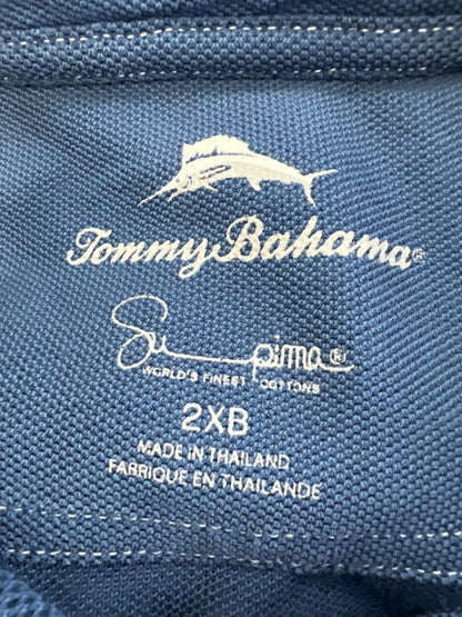 Tommy Bahama Men's Blue Short Sleeve Polo - 2XB Big image 3