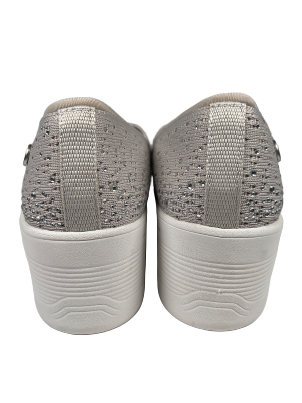 Skechers Women's Gray Martha Stewart Pier-Lite Reflection Wedge Sneakers - 7 image 4