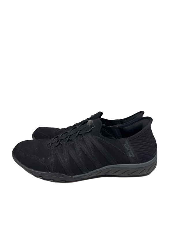 Skechers Women's Black Breathe Easy Roll With Me Slip On Sneakers - 8.5 image 5