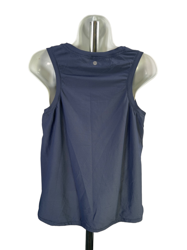 Calia Women's Blue Horizontal Ribbed Sleeveless Athletic Tank Top - L image 2