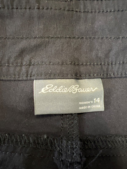 Eddie Bauer Women's Black Lightweight Cargo Hiking Shorts - 14 image 3