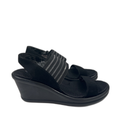 Skechers Women's Black Cali Rumble Ankle Strap Wedge Sandals - 6.5