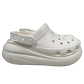 Crocs Unisex Ivory/White Comfort Classic Crush Platform Clogs - Women's 8