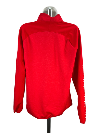 Under Armour Women's Red Coldgear Loose Half Zip Mock Long Sleeve Jacket - L image 2