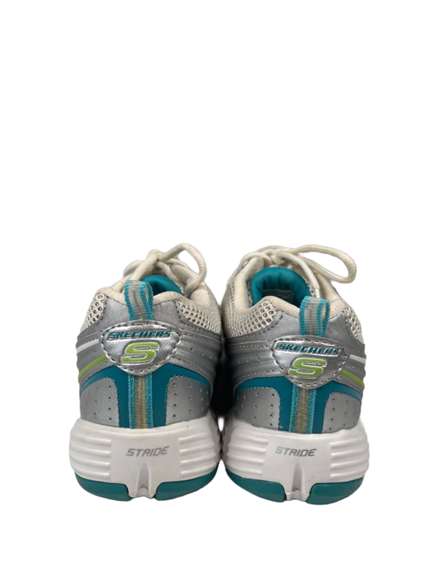 Skechers Women's White/Blue Sport Lace Up Athletic Sneakers - 7 image 4