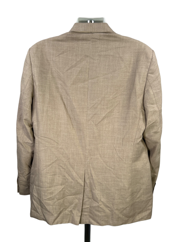 Ralph Lauren Men's Tan/Taupe Linen Blend Long Sleeve Button Up Blazer - 46 Long image 2