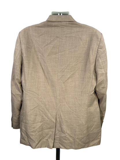 Ralph Lauren Men's Tan/Taupe Linen Blend Long Sleeve Button Up Blazer - 46 Long image 2