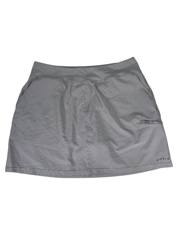 Orvis Women's Gray Lined Pull On Active Skort - L