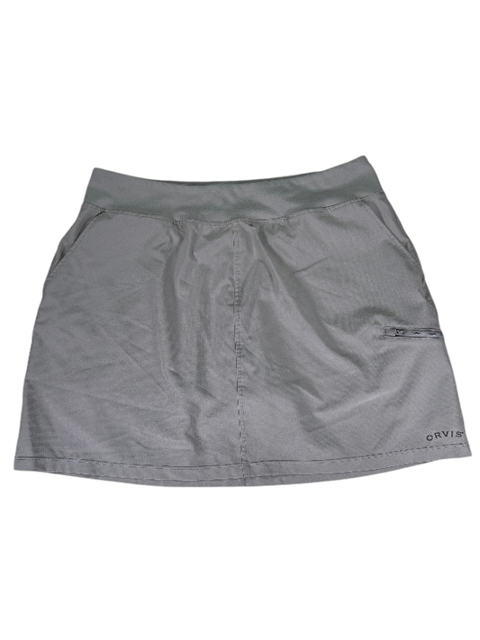 Orvis Women's Gray Lined Pull On Active Skort - L