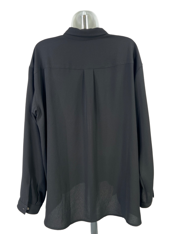 J.Jill Women's Black Long Sleeve Button Up Blouse - L image 2