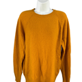 J Crew Women's Yellow Wool Blend Long Sleeve Crewneck Sweater - L