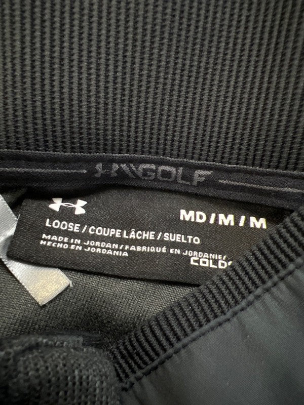 Under Armour Men's Dark Gray Coldgear Long Sleeve Quarter Snap Button Jacket - M image 3