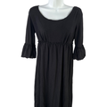 Max Studio Women's Black 3/4 Puffer Sleeve Ruffle Dress - S