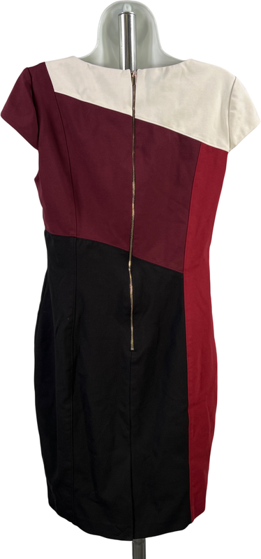 White House Black Market Women’s Black/Red ColorBlock Sheath Dress - 8 image 2