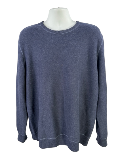 Calvin Klein Men's Blue Long Sleeve Sweater - XL