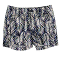 Banana Republic Women's White/Blue Printed Linen Shorts - 0