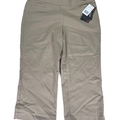 Briggs Women's Tan Pull On Comfort Waistband High Rise Capri Pants - 12