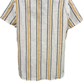 Van Heusen Women’s White/Yellow Striped Linen V-Neck Blouse - S