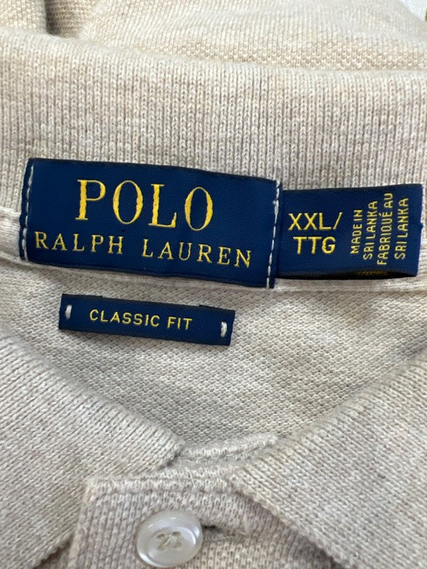 Polo Ralph Lauren Men's Beige Short Sleeve Classic Fit Polo Shirt - XXL image 3