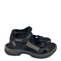 Ecco Women's Black/Taupe Yucatan Adjustable Strappy Slingback Sandals - 7