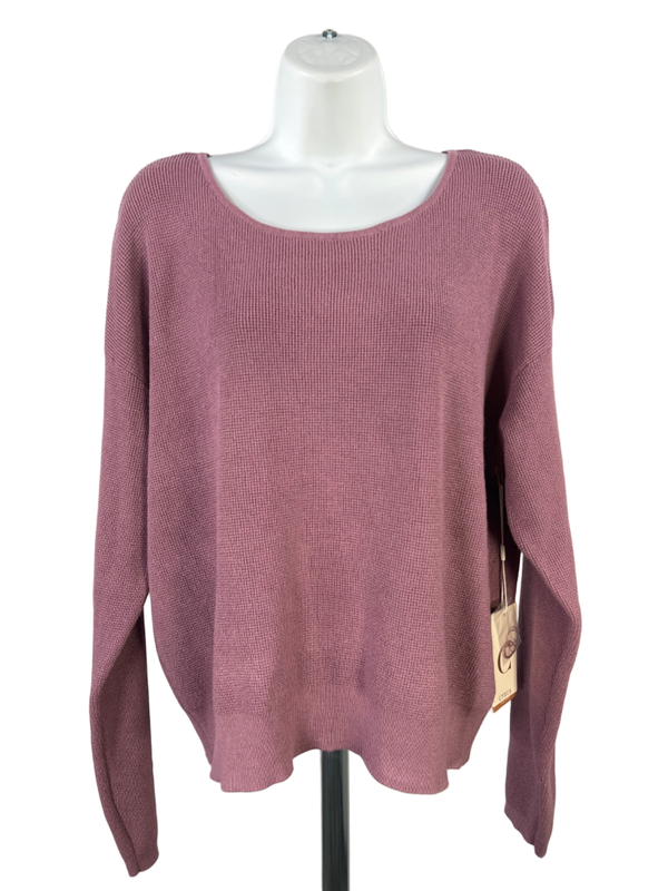 Cyrus Women's Purple Long Sleeve Doman Sweater Shirt - L
