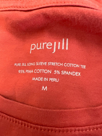 Pure J.Jill Women's Orange Stretch Long Sleeve Shirt - M image 3