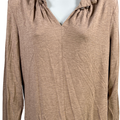 Orvis Women’s Light Brown Long Sleeve V-Neck T-Shirt - M