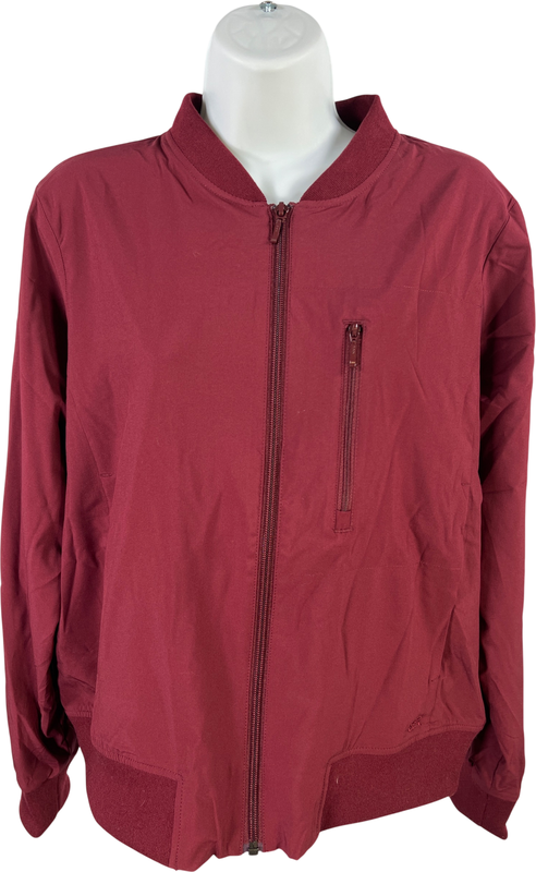 Banana Republic Women’s Red/Burgundy Lightweight Stretch Bomber Jacket - S