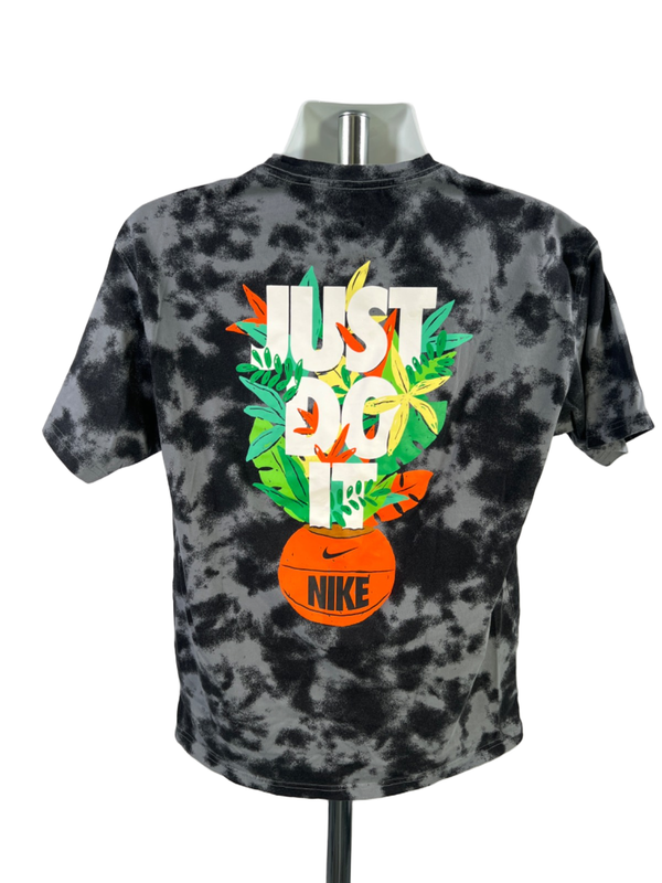 Nike Men's Black/Gray Loose Fit Basketball Graphic Short Sleeve Tee Shirt - M image 2